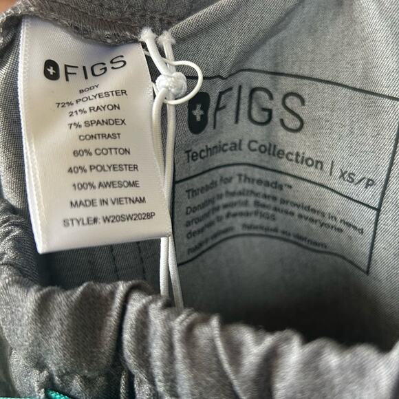 Figs Zamora High Waisted Jogger Scrub Pants Graphite Gray Size X-Small Petite - Picture 4 of 5